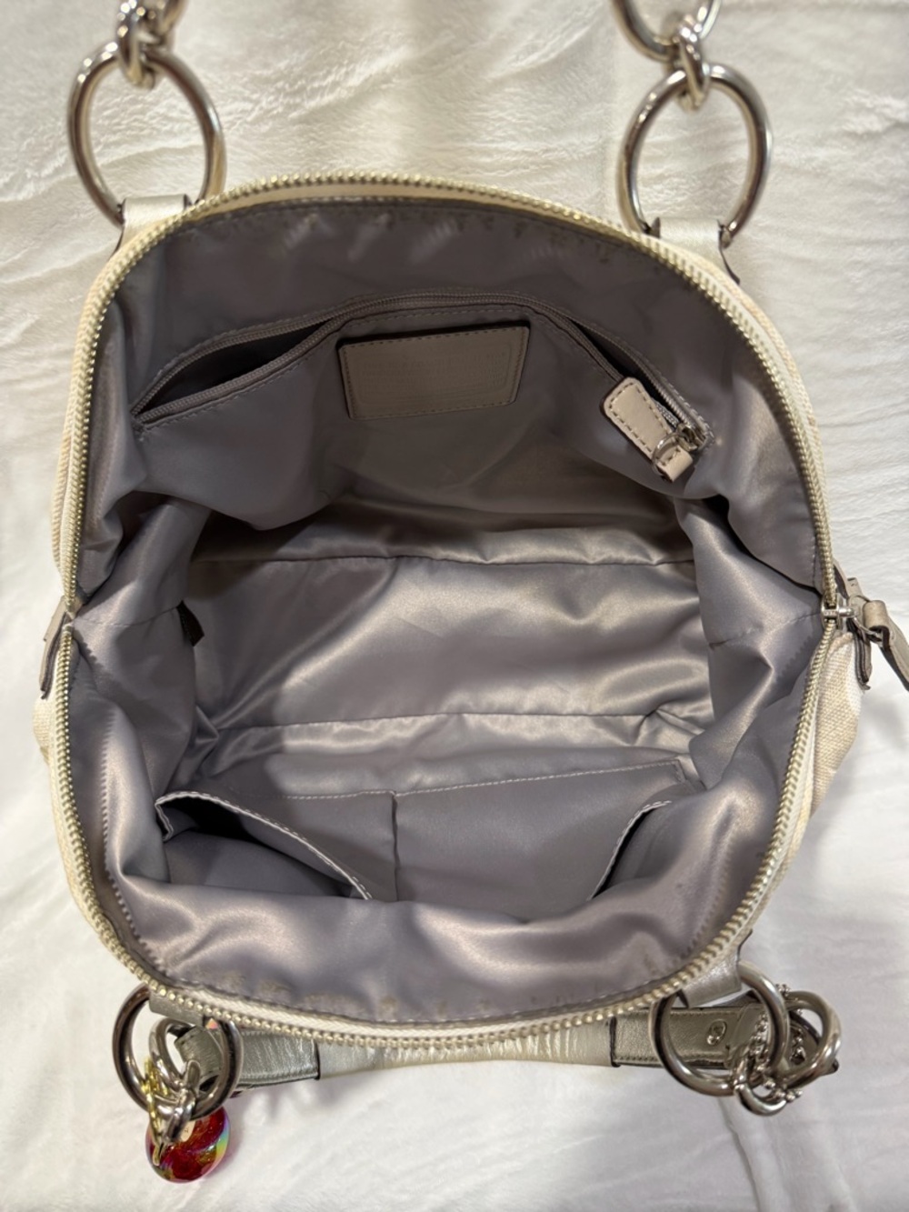 Coach Kristin Signature Dome Sequin Satchel Shoulder Bag #19338 - Picture 7 of 10